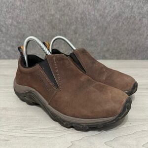 Merrell Jungle Moc Womens 8 Brown Nubuck Slip On Shoes Casual Outdoor
